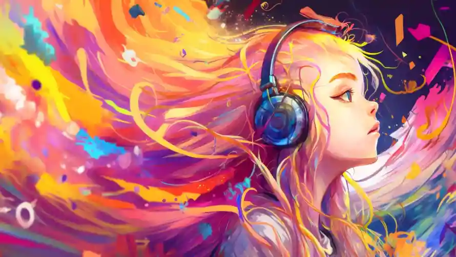 4k女孩壁纸 - 艺术 - 个性少女 - 动感插画「哲风壁纸」