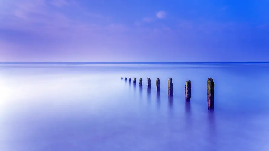 4k梦幻壁纸 - 风景 - 宁静海面 - 暮色海景「哲风壁纸」 4k梦幻壁纸 - 风景 - 宁静海面 - 暮色海景「哲风壁纸」