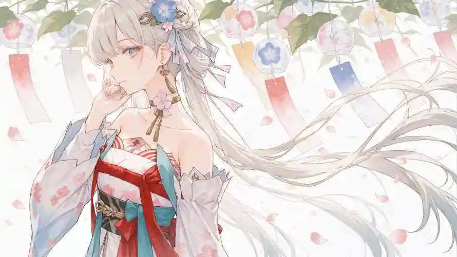 4k今汐壁纸 - 鸣潮 - 和服少女 - 日系风格「哲风壁纸」