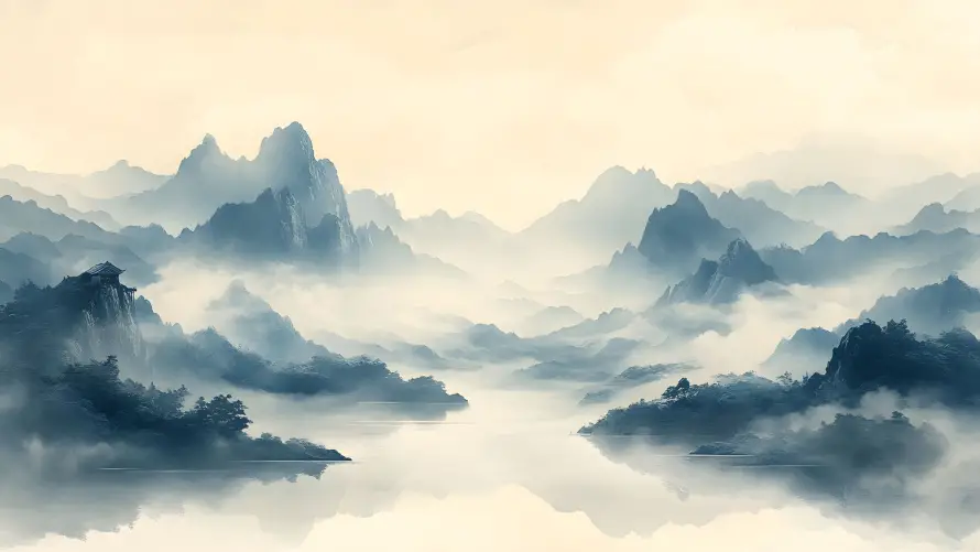 4k传统水墨壁纸 - 国风山水 - 国风意境 - 山水壁纸「哲风壁纸」