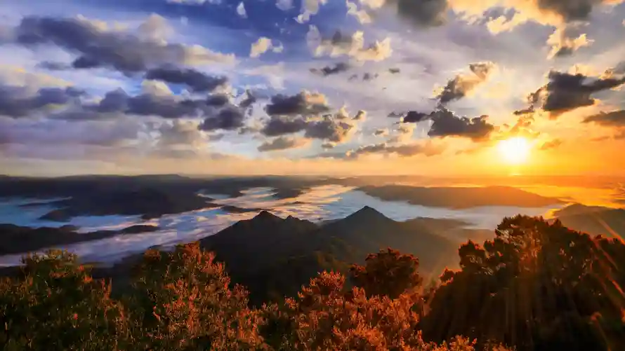 4k自然壁纸 - 风景 - 云海景观 - 山林背景「哲风壁纸」