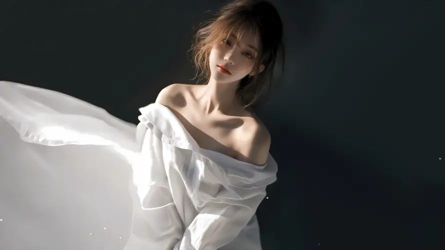 4k美女壁纸 - 阳光 - 光影写真 - 少女写真「哲风壁纸」
