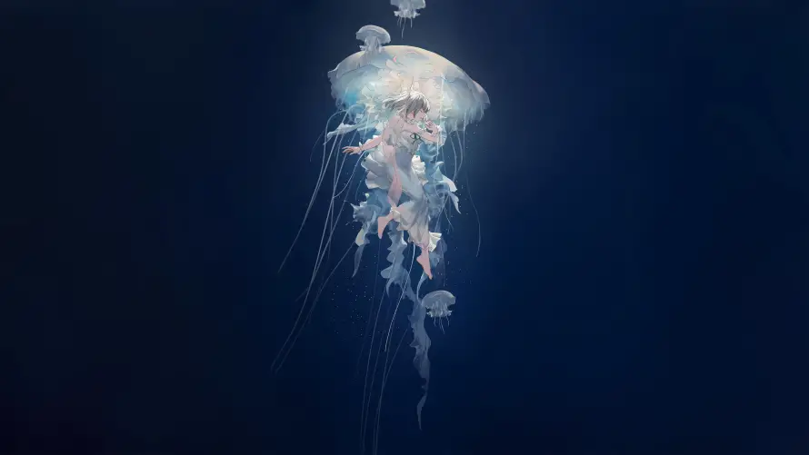 4k梦幻壁纸 - 水母 - 海底 - 海洋「哲风壁纸」 4k梦幻壁纸 - 水母 - 海底 - 海洋「哲风壁纸」