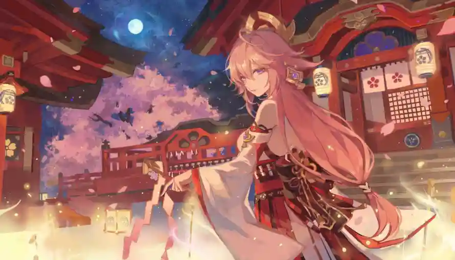 4k原神壁纸 - 夜景 - 神社 - 稻妻「哲风壁纸」 4k原神壁纸 - 夜景 - 神社 - 稻妻「哲风壁纸」
