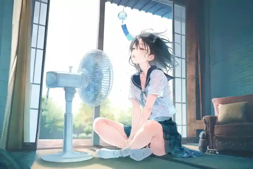 4kjk女孩壁纸 - 夏日少女 - 夏日清凉 - 室内场景「哲风壁纸」