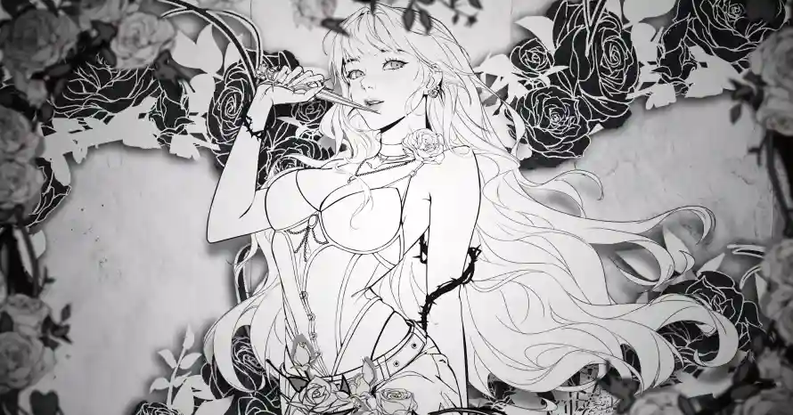 4k少女插画壁纸 - 暗黑少女 - 暗黑插画 - 玫瑰藤蔓「哲风壁纸」 4k少女插画壁纸 - 暗黑少女 - 暗黑插画 - 玫瑰藤蔓「哲风壁纸」