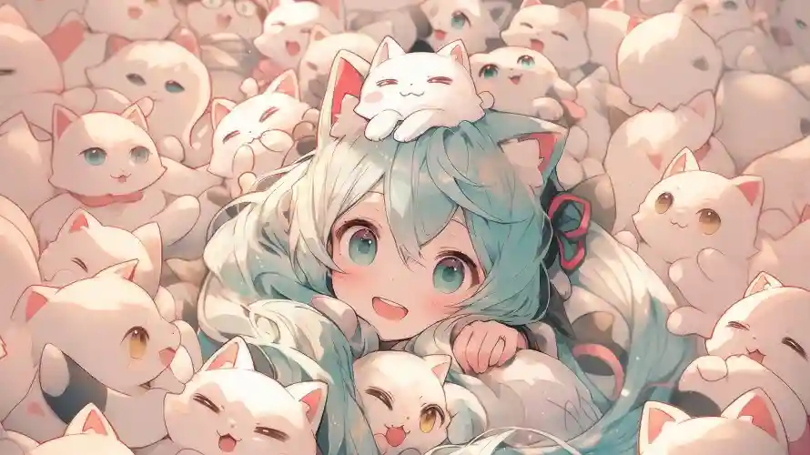 4k可爱壁纸 - 猫猫 - 簇拥 - 萌宠「哲风壁纸」