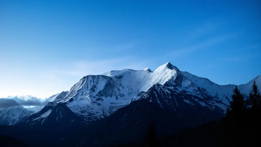 4k勃朗峰壁纸 - 晨曦美景 - 晨曦雪山 - 自然景观「哲风壁纸」