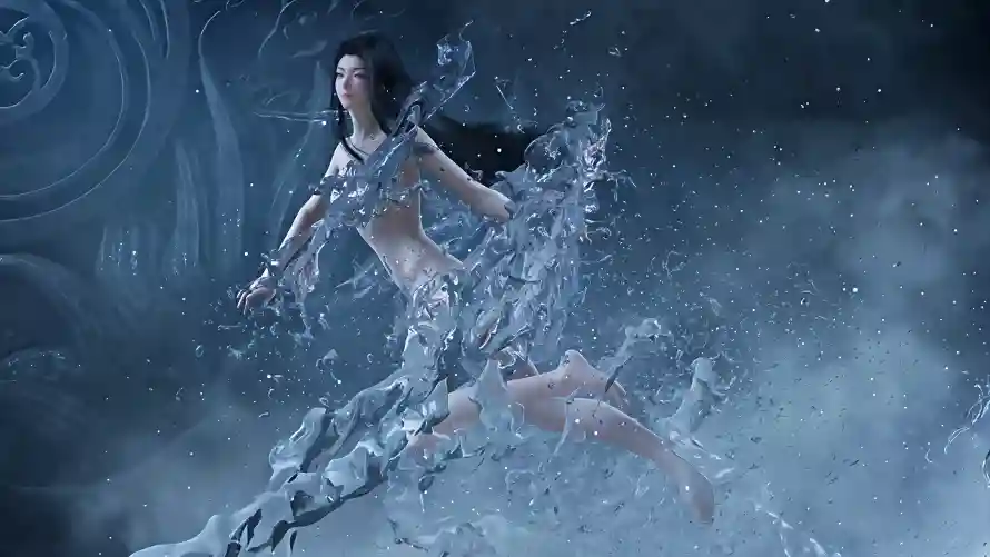 4k元瑶壁纸 - 修仙题材 - 动漫场景 - 水中角色「哲风壁纸」