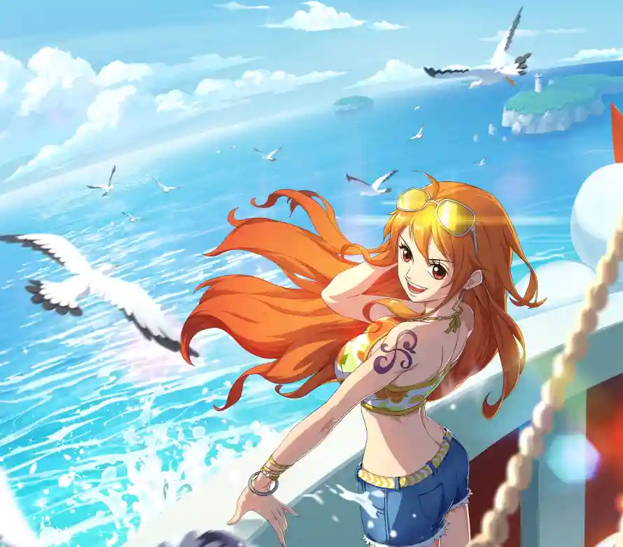 4k娜美壁纸 - 海风 - 海鸥 - 船只「哲风壁纸」