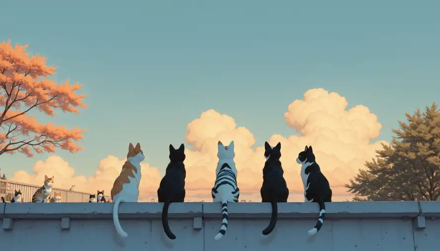 4k晴空壁纸 - 猫 - 治愈 - 猫咪「哲风壁纸」