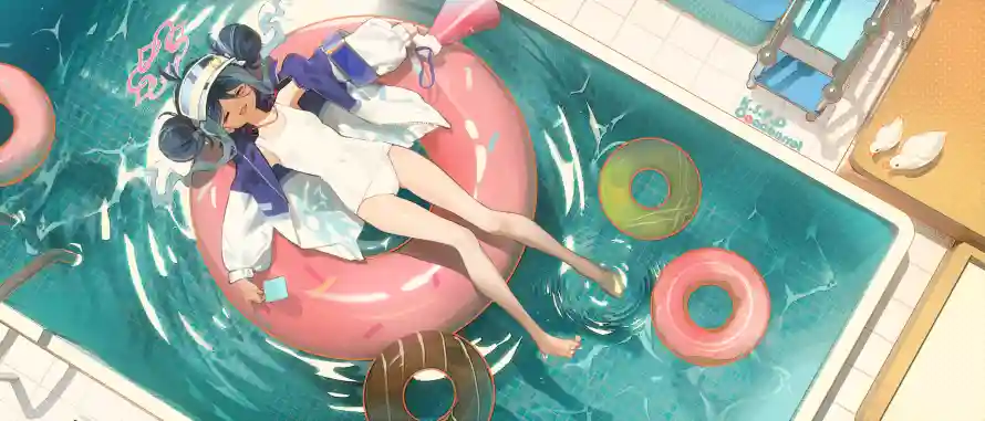 4k动漫壁纸 - 自由 - 休闲时光 - 动漫女孩「哲风壁纸」