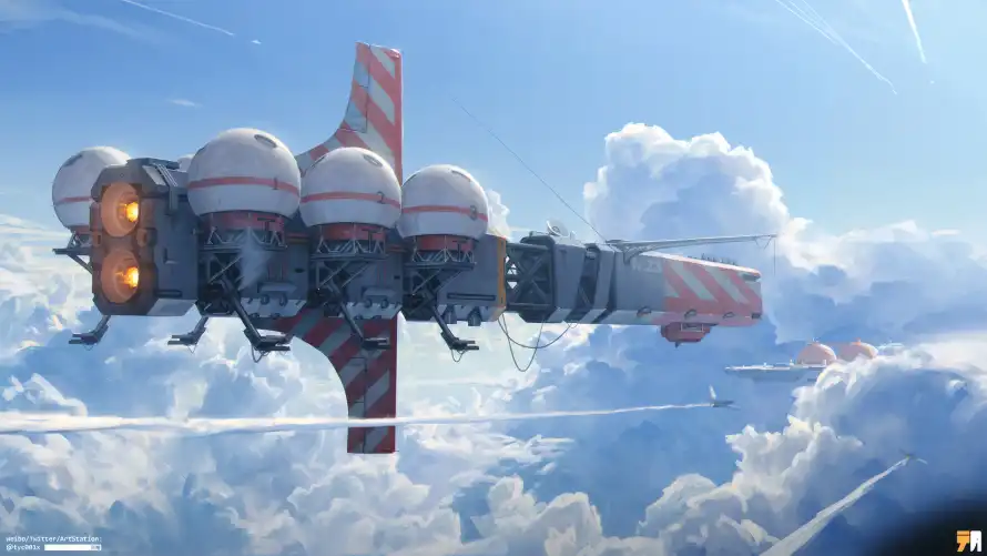 4k动漫壁纸 - 机甲 - 云层背景 - 天空场景「哲风壁纸」 4k动漫壁纸 - 机甲 - 云层背景 - 天空场景「哲风壁纸」