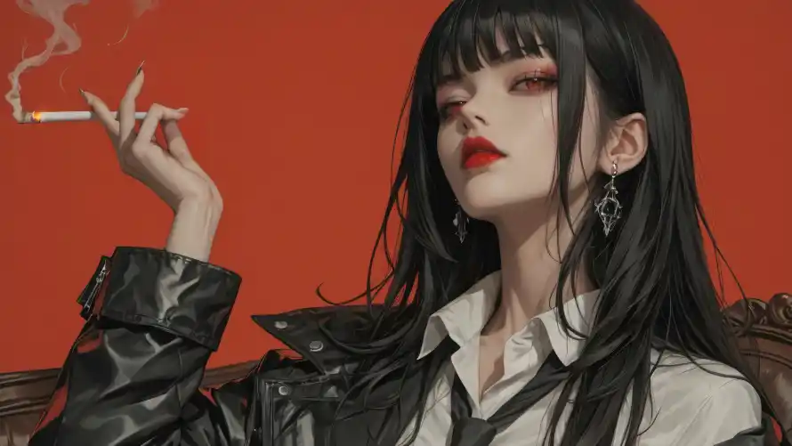 4k动漫壁纸 - 少女 - 暗黑系 - 个性少女「哲风壁纸」