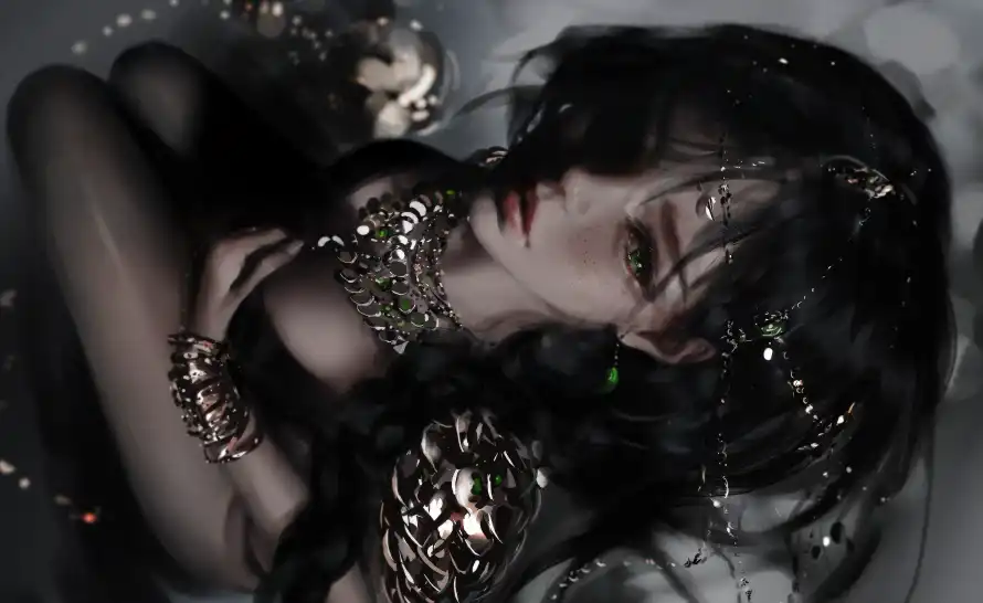 4k丝袜壁纸 - 暗色 - 美女 - 艺术「哲风壁纸」