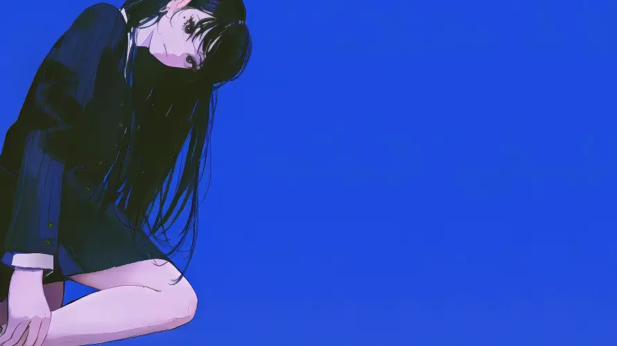 5k动漫壁纸-蓝调壁纸和少女-壁纸分享「哲风壁纸」
