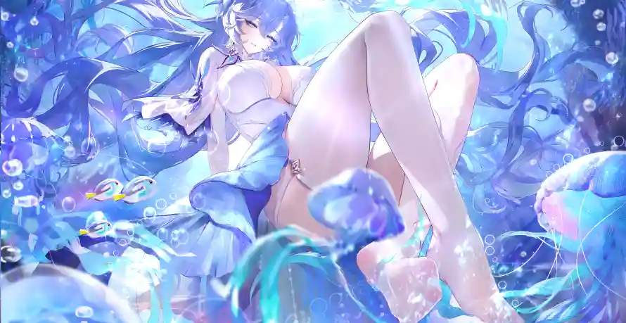 4k少女壁纸 - 腿 - 奇幻插画 - 少女美腿「哲风壁纸」