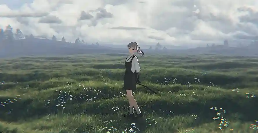 6k少女壁纸-草坪壁纸和背景-壁纸推荐「哲风壁纸」
