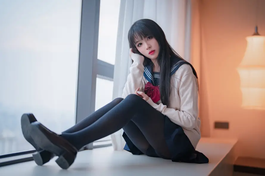 4k性感壁纸 - 校服 - 室内写真 - 少女穿搭「哲风壁纸」
