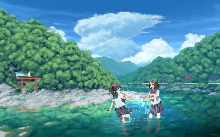 4k少女壁纸 - 风景 - 动漫风景 - 夏日风光「哲风壁纸」