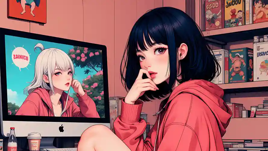 4k女孩壁纸 - 插画 - 生活 - 女孩插画「哲风壁纸」