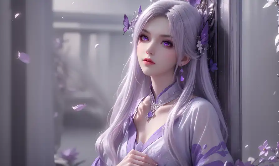4k国漫壁纸 - 紫发 - 小医仙 - 美少女「哲风壁纸」