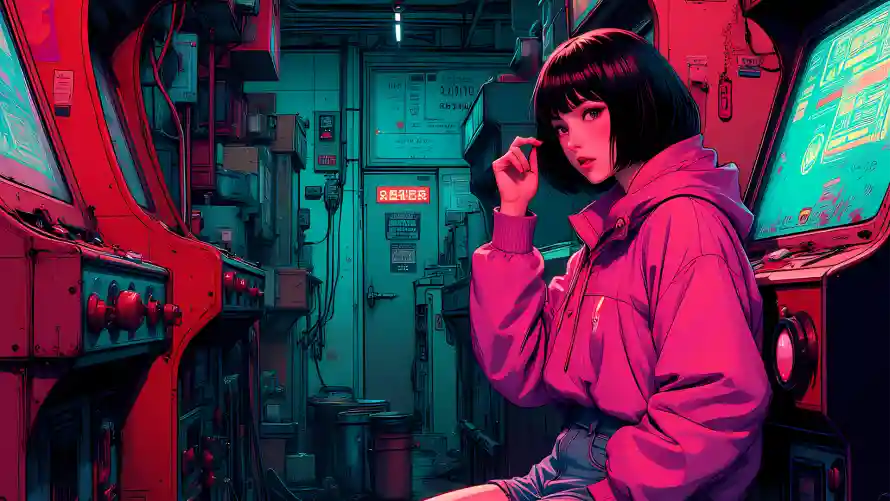 4k女孩壁纸 - 插画 - 科幻 - 未来感「哲风壁纸」