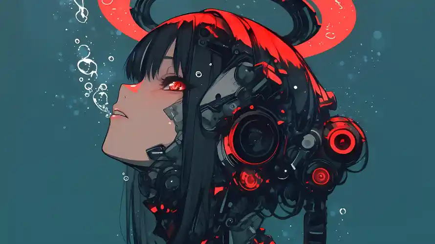4k女孩壁纸 - 插画 - 机械 - 机械少女「哲风壁纸」