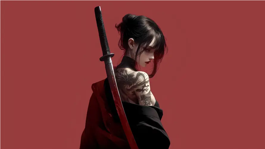 2k刀客壁纸-冷艳女性与女性-武侠风格壁纸推荐「哲风壁纸」