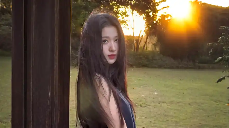 4k夕阳壁纸 - 户外 - 美女 - 美照「哲风壁纸」