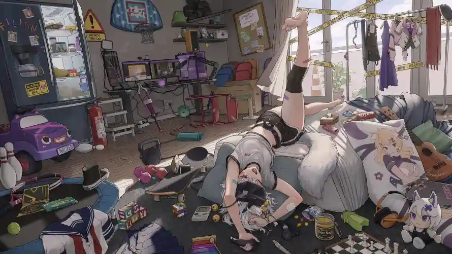 4k少女壁纸 - 房间 - 个性房间 - 凌乱房间「哲风壁纸」