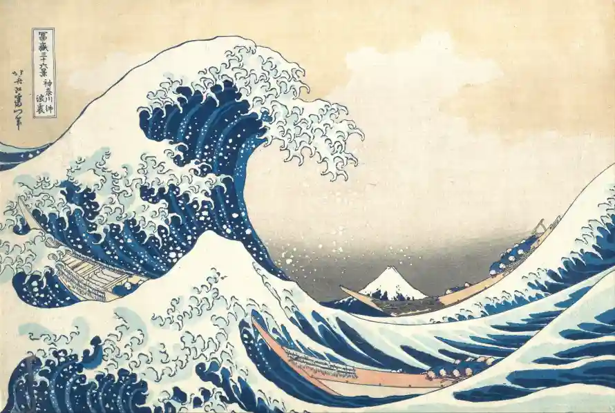 4k海浪壁纸-富士山与海-神奈川冲浪里壁纸推荐「哲风壁纸」