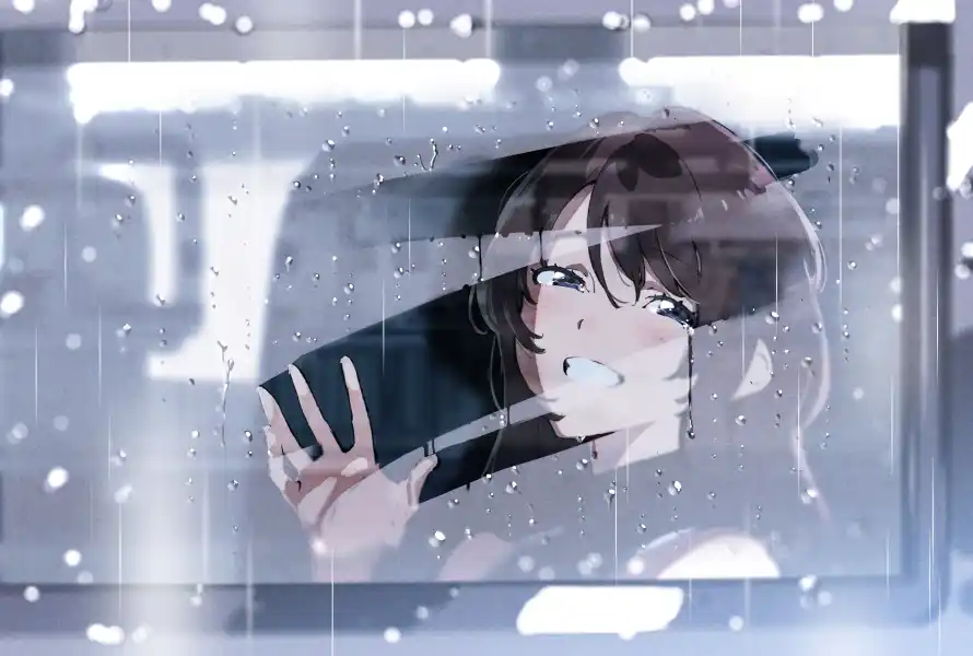 4k少女壁纸 - 玻璃 - 雨中 - 静谧「哲风壁纸」 4k少女壁纸 - 玻璃 - 雨中 - 静谧「哲风壁纸」
