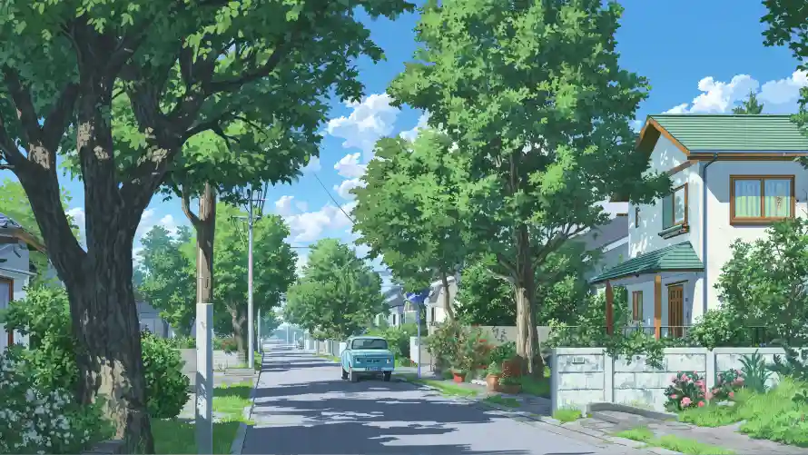 4k小镇壁纸 - 绿树 - 动漫场景 - 夏日小镇「哲风壁纸」 4k小镇壁纸 - 绿树 - 动漫场景 - 夏日小镇「哲风壁纸」