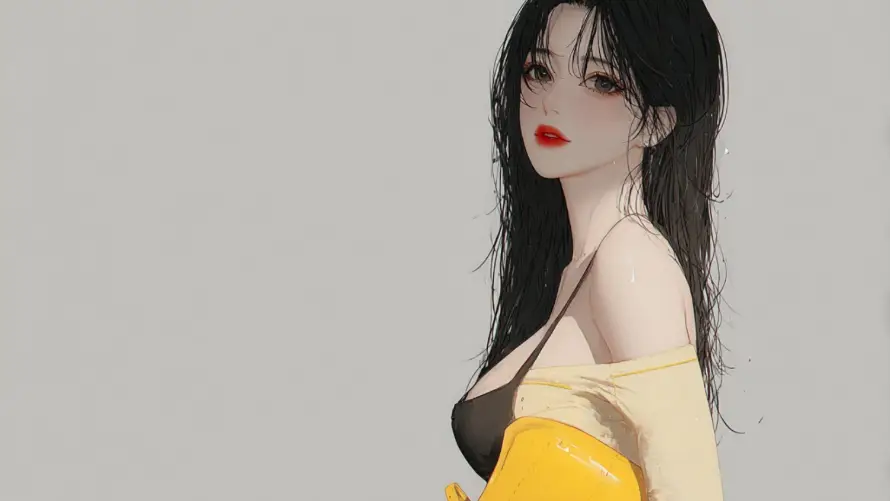 4k性感美女壁纸 - 性感魅力 - 灰色背景 - 电脑壁纸「哲风壁纸」