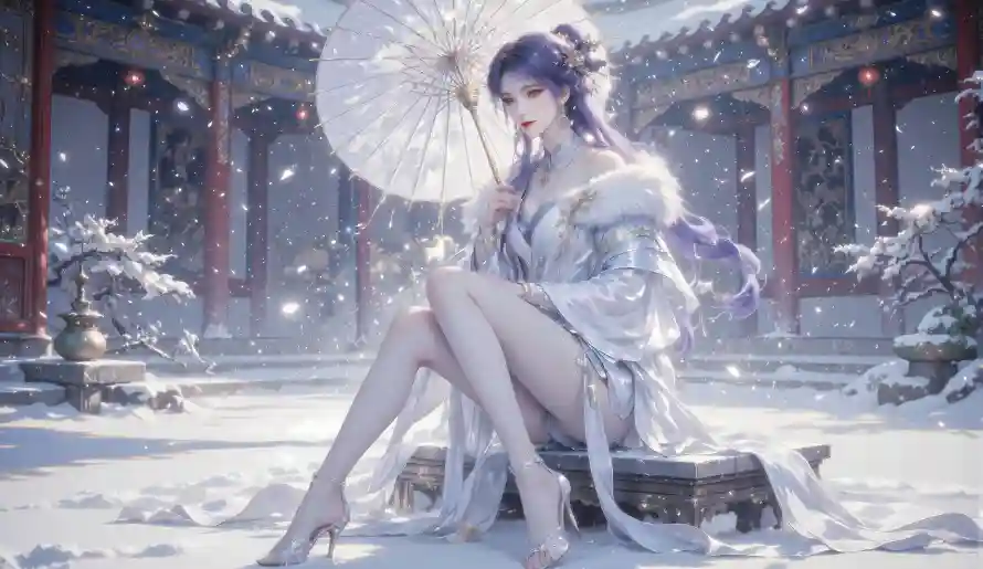 4k遮天壁纸 - 雪景 - 古建筑 - 姬紫月「哲风壁纸」