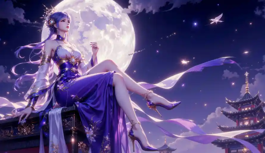 4k星空壁纸 - 月亮 - 飘带 - 圣采儿「哲风壁纸」 4k星空壁纸 - 月亮 - 飘带 - 圣采儿「哲风壁纸」