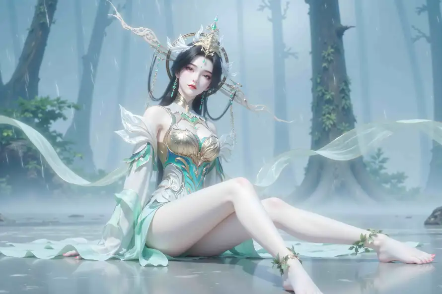 4k柳神壁纸 - 神秘 - 完美世界 - 森林背景「哲风壁纸」
