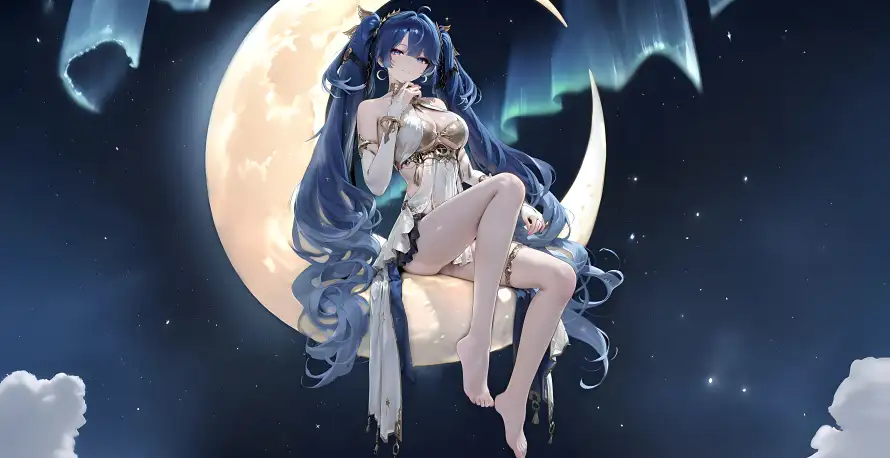 4k和服壁纸 - 壁纸 - 星空 - 月下「哲风壁纸」