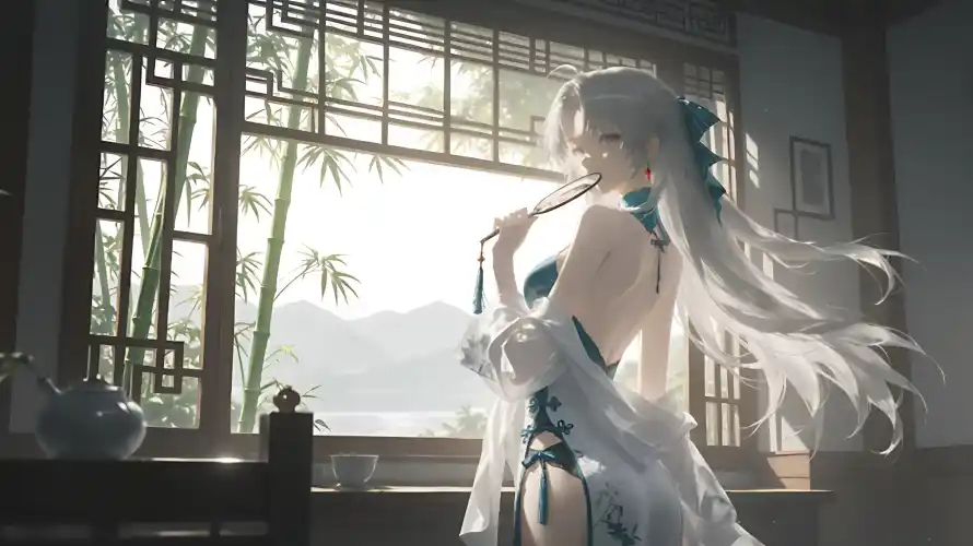 4k古风壁纸 - 和服 - 壁纸 - 竹子「哲风壁纸」