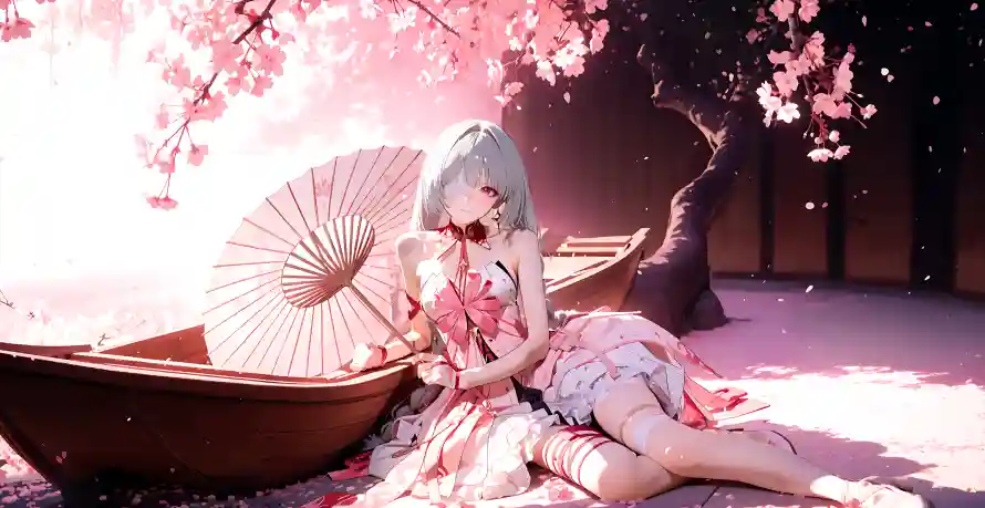 4k壁纸壁纸 - 扇子 - 樱花 - 二次元「哲风壁纸」