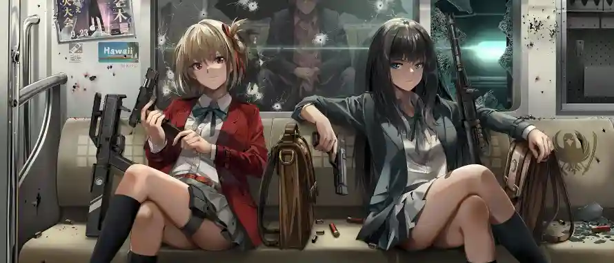 4k短裙壁纸 - 美腿 - 双少女 - 校园风「哲风壁纸」