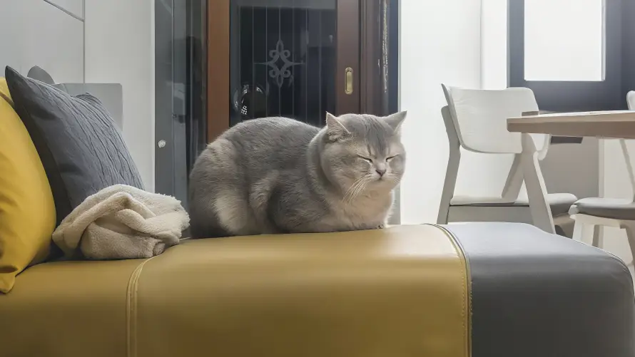 4k宠物壁纸 - 室内 - 猫咪 - 靠垫「哲风壁纸」
