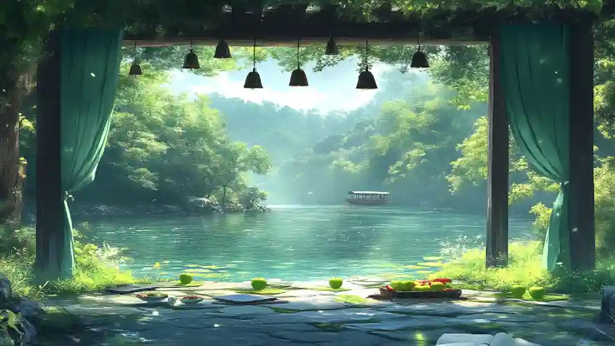4k小船壁纸 - 水 - 树木 - 水面「哲风壁纸」