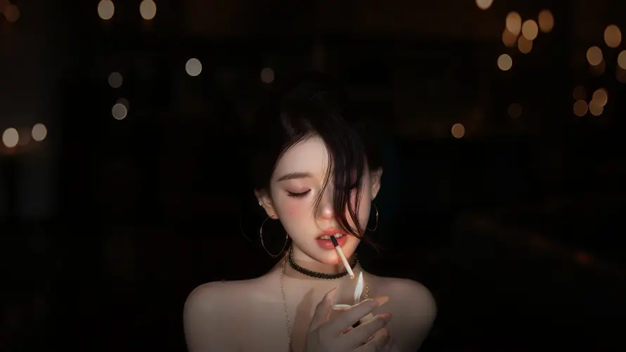 4k夜晚壁纸-打火机和烛光-暗黑氛围壁纸分享「哲风壁纸」