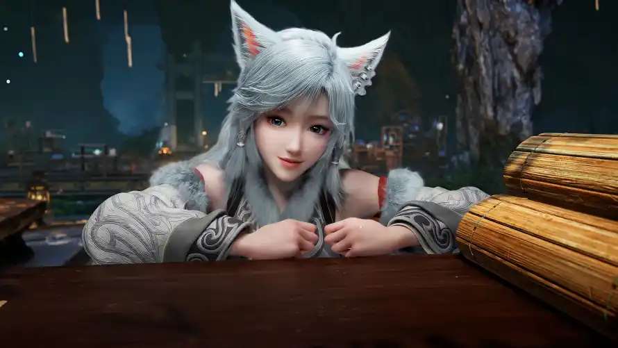 4k古风壁纸 - 猫耳 - 玄幻 - 银发「哲风壁纸」