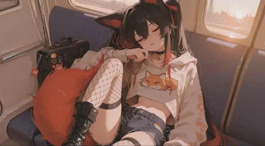 2k兽耳壁纸-露脐壁纸和少女-壁纸分享「哲风壁纸」