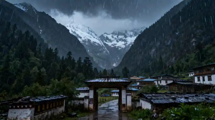 3k山谷壁纸-雨崩村 - 森林-山间小村壁纸分享「哲风壁纸」