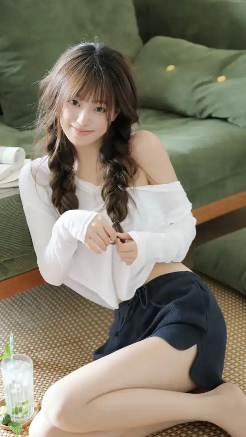 4k居家壁纸 - 清纯 - 美女 - 麻花辫「哲风壁纸」