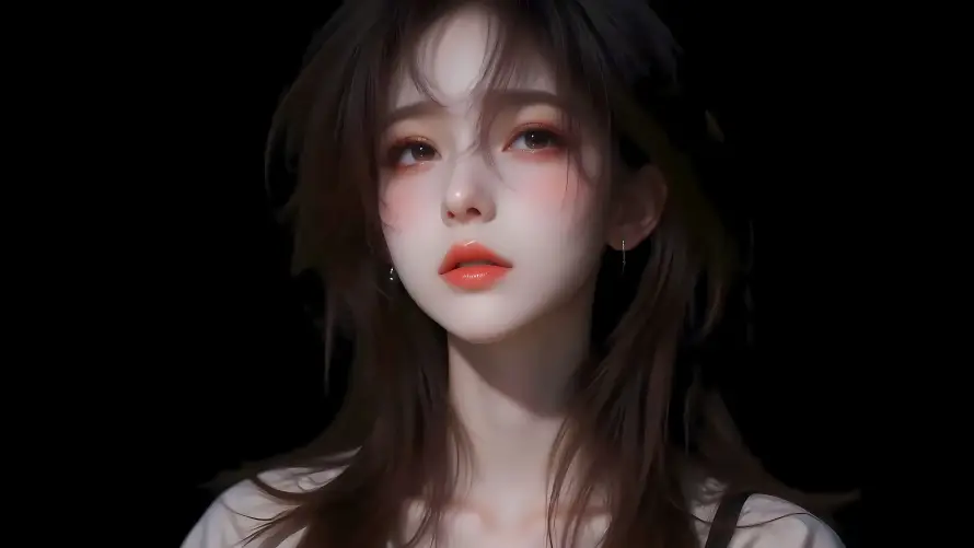 4k红唇壁纸-暗黑风和美女-精致妆容热门的壁纸「哲风壁纸」